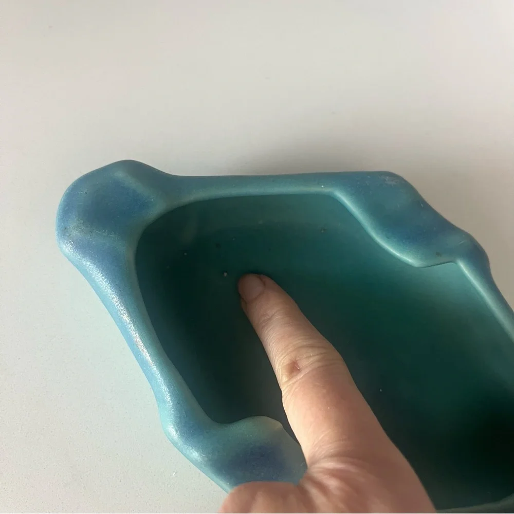MCM Vintage Van Briggle Pottery Turquoise Ashtry (Early 40’s)